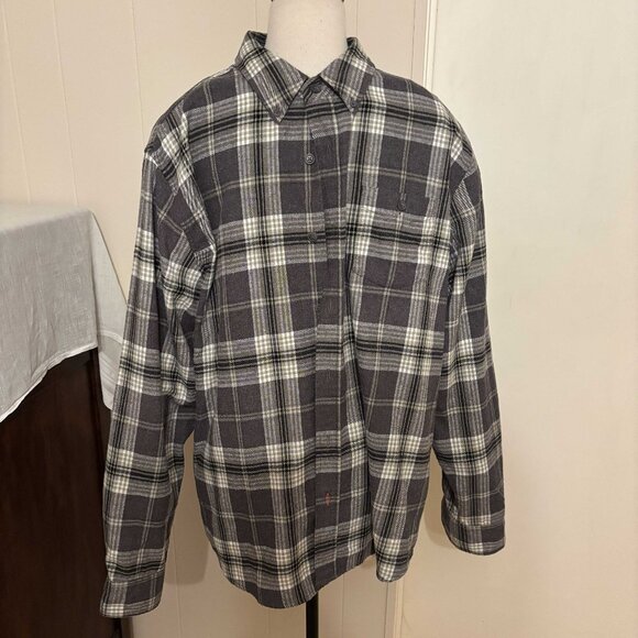 Men's Plaid Cotton Flannel Shirt by Weatherproof - Size XL - Picture 1 of 10